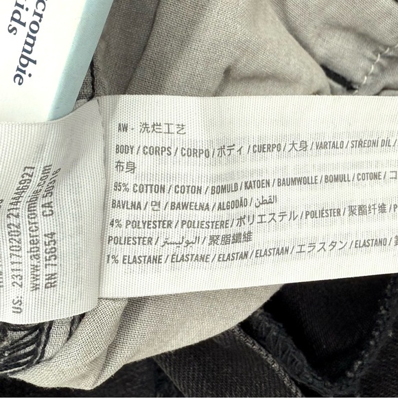 NWT Abercrombie Kids Black Dropped Crotch Skate Jeans 9/10 - Picture 16 of 16